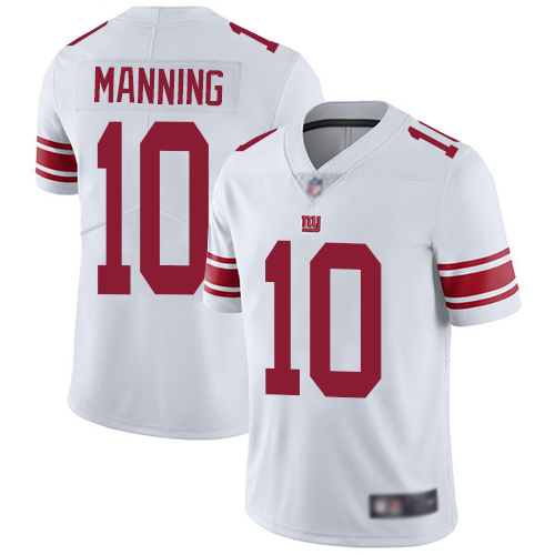 Men New York Giants #10 Eli Manning White Vapor Untouchable Limited Player Football NFL Jersey